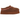 UGG Tazz Slipper Heritage Braid Hardwood baskets en vue latérale avec empeigne en daim marron, semelle plateforme et bordure tressée.