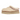 UGG Tazz Slipper Heritage Braid Natural baskets profil latéral en daim beige avec broderie tressée, semelle plateforme et doublure en laine