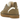 UGG Lowmel Antilope baskets vue latérale en daim marron avec lacets épais, languette rembourrée et une semelle extérieure beige épaisse