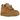 UGG Lowmel Chestnut baskets vue de profil incliné avec empeigne en daim marron, languette rembourrée et lacets épais au design moderne.