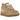UGG Lowmel Sand baskets vue de profil montrant une tige en daim beige, des lacets plats et épais ainsi qu'une semelle extérieure robuste assortie.