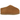 UGG Pumped Slide Chestnut baskets vue sous un angle avec tige en suède marron rembourrée, semelle plateforme épaisse et bout ouvert.
