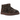UGG Classic Ultra Mini Caspian Boot Burnt Cedar baskets en vue inclinée avec une empeigne en daim marron foncé et une semelle robuste.