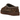 UGG Tasman Slipper Caspian Burnt Cedar baskets vue latérale en daim marron clair, avec doublure chaude et détail tressé brodé sur le col