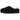 UGG Tasman Maxi Curly Slipper Black baskets en vue latérale avec matière noire bouclée, motif brodé signature et doublure douce