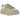 UGG Lowmel Lo Muted Brass baskets de profil, en daim jaune moutarde avec lacets épais et une semelle extérieure épaisse blanche.