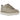 UGG Lowmel Lo Mustard Seed baskets vue latérale avec suède beige, lacets épais, languette rembourrée et semelle plateforme.