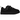 UGG Lowmel Lo Black baskets vue de profil inclinée montrant la tige noire robuste, les lacets épais et la languette rembourrée.