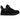 UGG Lowmel Black baskets vue latérale avec tige en daim noir, languette rembourrée, lacets plats et semelle extérieure épaisse en gomme