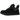 UGG Lowmel Black baskets vue latérale avec tige en daim noir, lacets épais, languette rembourrée et semelle extérieure en caoutchouc noir.