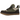 UGG Lowmel Burnt Olive Mustard Seed baskets vue latérale en daim vert olive avec languette rembourrée, lacets et semelle épaisse