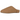 UGG Elea Slip-On Slipper Chestnut baskets vue latérale avec daim souple, talon ouvert et semelle plateforme ton sur ton
