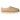UGG Tasman Biarritz Slipper Mustard Seed baskets vue angulaire avec tige en daim, broderie décorative et semelle plateforme épaisse