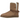 UGG Bailey Tie Boot Chestnut baskets vue latérale en daim marron clair avec bordure en fourrure, détails de lacets et semelle plate