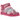 UGG Classic Ultra Mini Boot Palace Pink Camo baskets vue latérale avec motif camouflage rose en daim et ouverture basse emblématique sur la cheville.