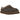 UGG Tasman Baxter Slipper Chestnut baskets en vue angulaire, en daim marron châtaigne avec le col brodé caractéristique et une doublure chaude