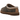 UGG Tasman Baxter Slipper Chestnut baskets vue angulaire avec tige en daim marron, détail tressé Tasman classique et doublure chaude
