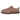 UGG Classic Micro Rocky Oak baskets vue latérale en daim marron clair, avec le bord iconique en peau de mouton douce et une semelle extérieure robuste