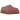 UGG Tasman II Slipper Pink Dawn baskets vue latérale avec tige en daim rose, style slip-on et bordure tressée caractéristique