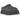 UGG Tazz II Slipper Obsidian baskets en daim noir avec semelle plateforme et logo UGG brodé sur le bord en vue inclinée