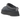 UGG Tazz II Slipper Obsidian baskets de profil, en daim noir avec détails tressés brodés sur le bord et une épaisse semelle plateforme