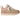 Baskets UGG Lowmel Meadow Sand Castle en vue latérale avec une empeigne en daim couleur sable, lacets épais et languette rembourrée