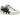 Onitsuka Tiger Mexico 66 Pure Silver Black baskets vue latérale avec tige en argent métallique, détails noirs et semelle en gomme classique