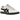 Onitsuka Tiger Tokuten White Black Gold baskets en vue latérale avec tige en cuir blanc, bandes noires emblématiques et détails dorés.
