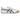 Onitsuka Tiger Mexico 66 White Blue Red baskets vue latérale avec bandes bleue et rouge, cuir blanc et semelle en gomme classique