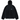Stussy Sherpa Paneled Hooded Jacket Black baskets veste en polaire sherpa noire vue de face avec capuche, fermeture éclair et empiècements contrastants