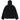 Stussy Sherpa Paneled Hooded Jacket Black baskets, vue de face avec panneaux en polaire sherpa noire, fermeture zippée et logo brodé