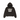 Stussy 80 Relaxed Hoodie baskets vue de face d'un sweat à capuche noir avec logo Stussy blanc imprimé sur la poitrine et cordons