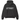 Stussy Felt Applique Hoodie Black baskets vue de face avec sweat à capuche noir, lettres brodées blanches sur la poitrine et cordon