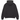 Stussy Felt Applique Hoodie Black baskets vue de face d'un sweat à capuche noir avec logo en feutre blanc sur la poitrine