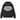 Stussy Mantra Zip Hoodie Black baskets (vêtement) vue de face avec coton noir, fermeture zippée, capuche et logo Stussy blanc imprimé sur la poitrine