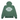 Stussy Mantra Zip Hoodie Green baskets en vue frontale, confectionné en coton vert avec fermeture zippée et logo graphique sur la poitrine