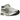 Asics Gel-Kayano 14 White Pure Silver Slate Grey Sage baskets vue de profil avec détails argentés, empeigne en mesh et semelle extérieure robuste