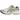 Asics Gel-Kayano 14 White Pure Silver Slate Grey Sage baskets vue latérale avec détails argentés, tige en maille blanche et touches de sauge