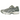 Asics Gel-Kayano 14 Olive Grey Pure Silver baskets vue latérale mettant en valeur la tige en mesh vert olive, les superpositions argentées et la semelle.