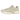 Baskets Asics Gel-1130 Vanilla White Sage vue de côté avec tige en mesh crème, détails en cuir beige et touches vertes sur le talon.