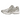 Asics Gel-Kayano 14 Cloud Grey baskets en vue latérale avec des nuances de gris, des détails argentés, une semelle intermédiaire blanche et la technologie GEL visible.
