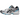 ASICS Gel-Kayano 14 White Aizuri Blue baskets en vue laterale avec une tige blanche et des details bleus