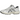 Asics Gel-1130 White Midnight baskets en vue latérale avec empeigne en mesh blanc, détails bleu marine et semelle intermédiaire classique