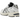 Asics Gel-1130 White Midnight baskets en vue angulaire avec empeigne en maille blanche, détails bleu nuit et semelle classique.