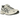 Asics Gel-1130 Cream Clay Grey baskets vue latérale avec empeigne en mesh crème, renforts gris et semelle amortissante Gel