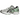 Asics Gel-Nimbus 9 White Bamboo baskets vue sous un angle montrant un design en mesh blanc, des détails beiges et une semelle en caoutchouc.