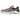 Asics GT-2160 Oyster Grey Brick Dust baskets de profil présentant une tige en maille grise, des détails orange sur la semelle intermédiaire et logo.