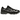 Asics Gel-NYC Black Graphite Grey baskets vue latérale angulaire, avec empeigne en mesh noir, détails en cuir gris, lacets et semelle intercalaire blanche