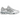 Asics Gel-NYC White Oyster Grey baskets vue latérale avec empeigne en mesh blanc, détails en cuir gris, lacets et semelle en caoutchouc amortie.