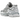 Asics Gel-NYC White Oyster Grey baskets vue latérale avec des détails en mesh blanc, des empiècements en daim gris et une semelle intermédiaire amortissante.